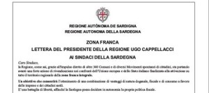 Zona Franca: lettera aperta Cappellacci ai sindaci Sardegna