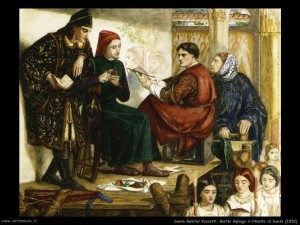 Rossetti dipinge Giotto che ritrae Dante LL