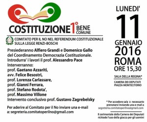 Difendere la Costituzione 11 gen 16 Roma